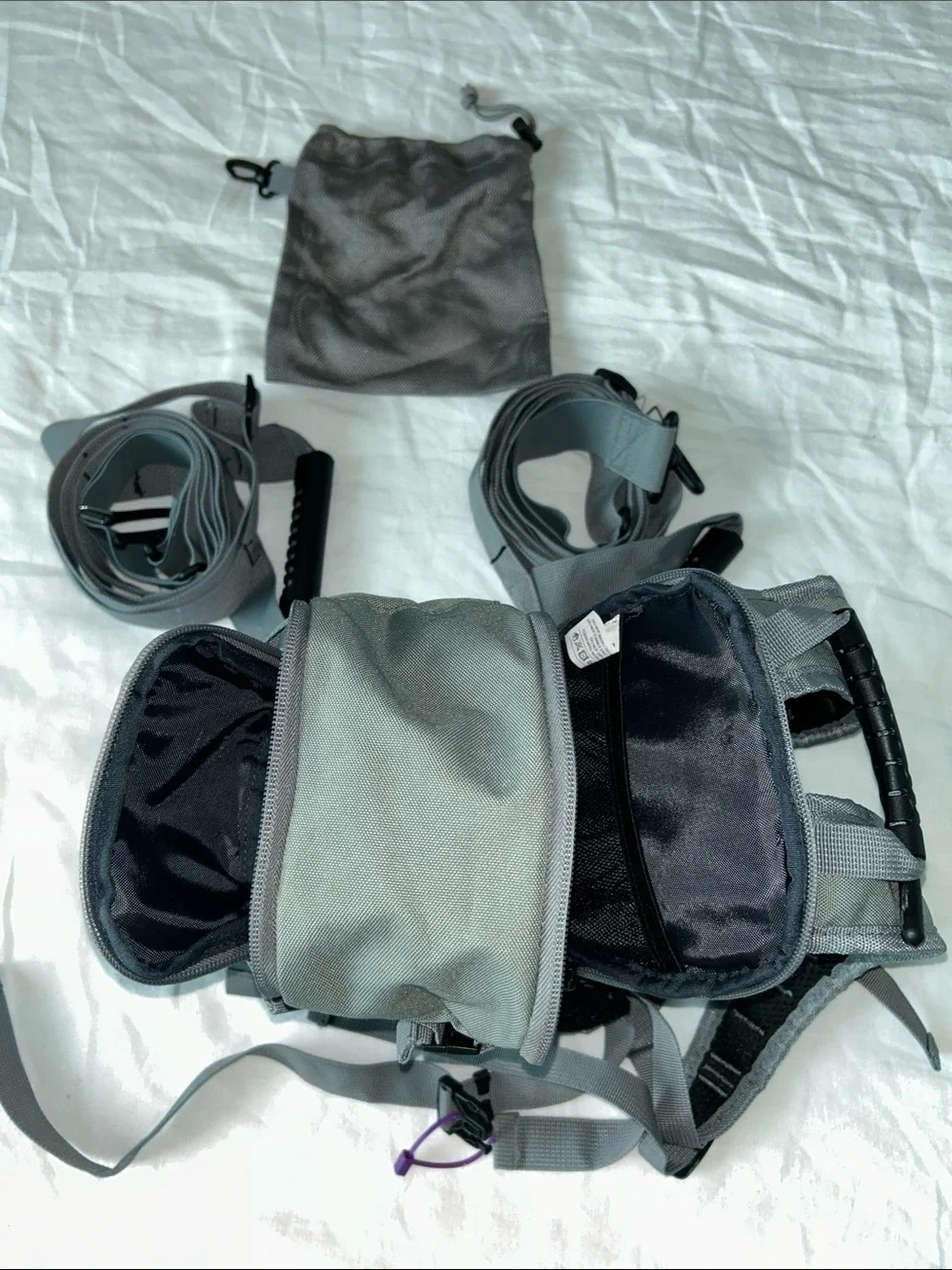 SkLO Blue and Gray Child Safety Harness Backpack, Like New.